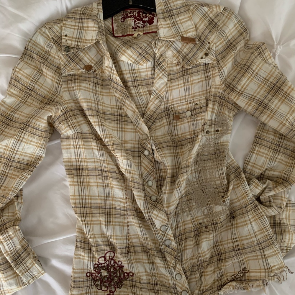 Plaid long sleeve shirt